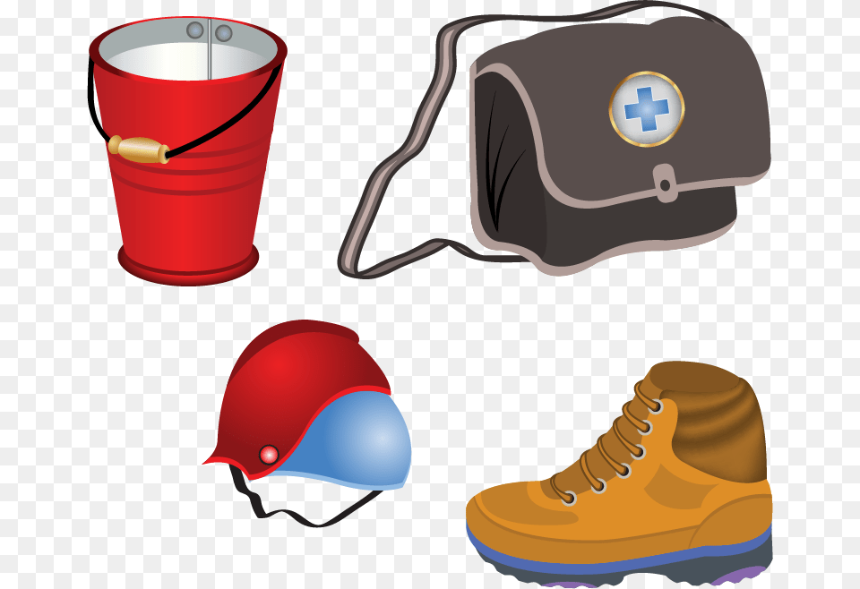 Shoe Clipart Firefighter, First Aid, Bucket, Clothing, Footwear Png Image
