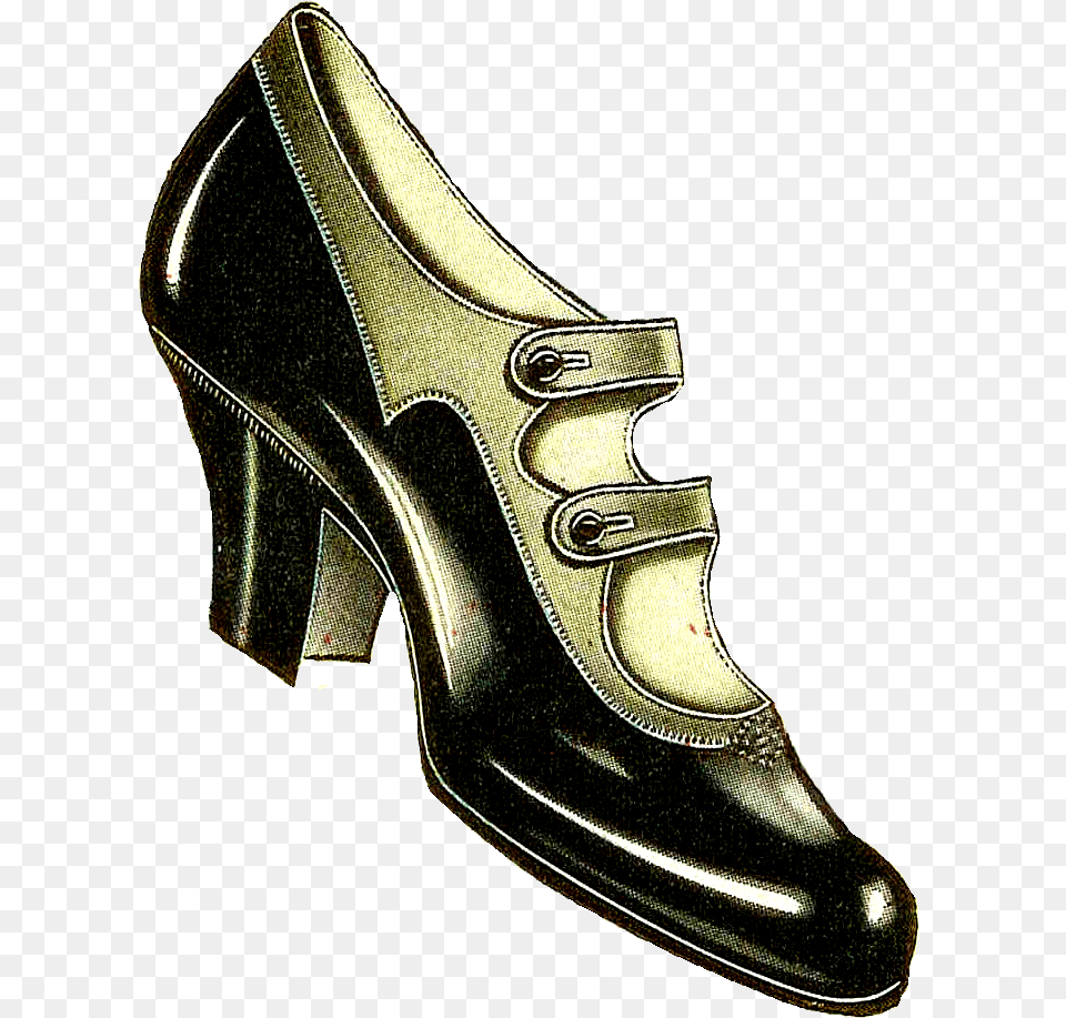 Shoe Clipart Old Fashioned Vintage Ladies Shoe Clipart, Clothing, Footwear, High Heel, Gun Free Png Download