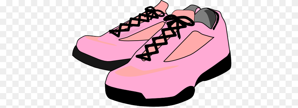 Shoe Clipart Pink Shoe, Clothing, Footwear, Sneaker, High Heel Png Image