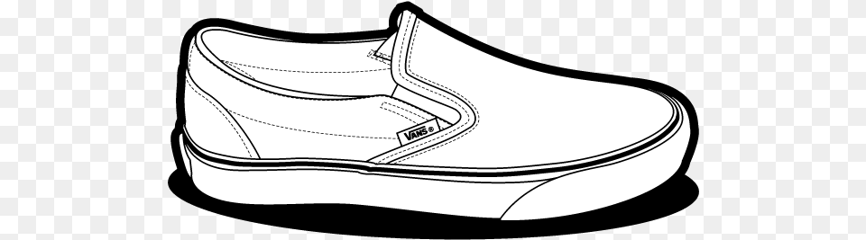 Shoe Clipart Vans Vans Slip On Drawing, Clothing, Footwear, Sneaker Free Png Download