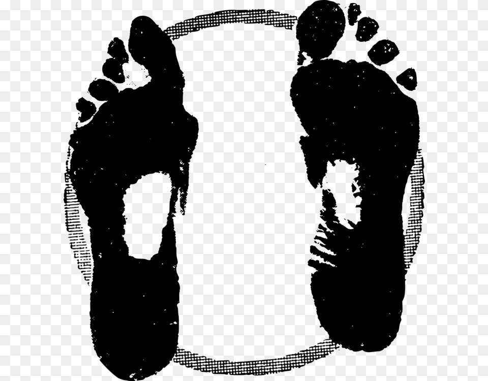 Shoe Footprint Printing Child, Gray Png Image
