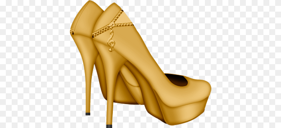 Shoe High Heeled Footwear Clip Art A Pair Of High Heels Gold High Heels Clipart, Clothing, High Heel Free Png