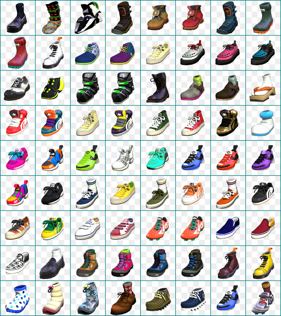 Shoe Icons Video Game Sprites Game Icon Wii U Shoes Splatoon 2 All Shoes, Clothing, Footwear, Sneaker Free Transparent Png