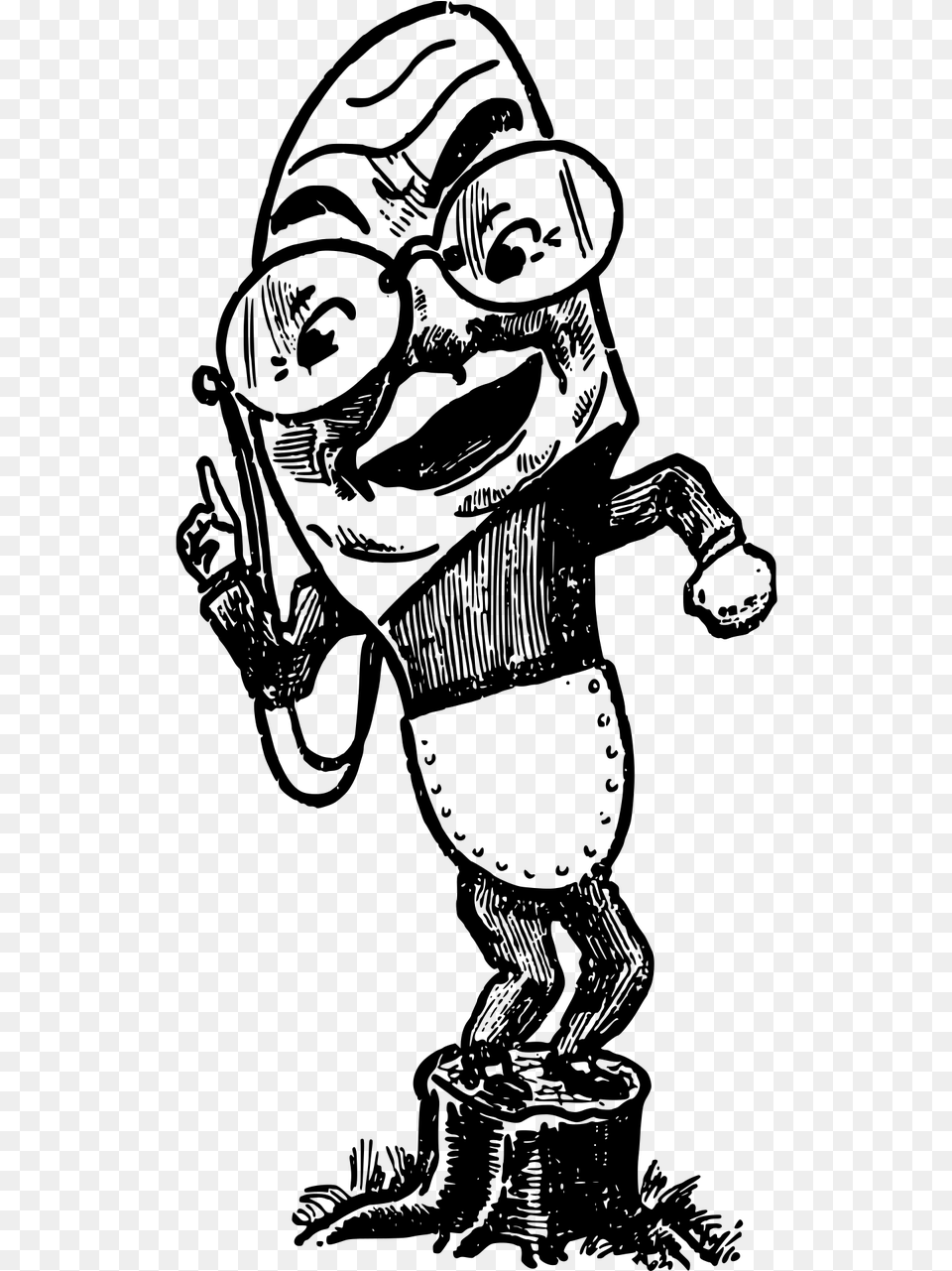 Shoe Man Cartoon, Gray Free Png Download