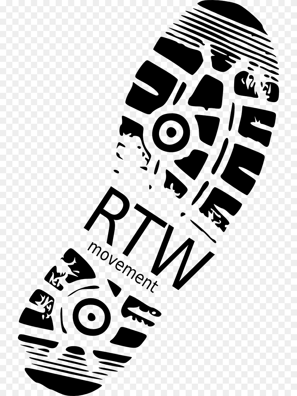 Shoe Print Clip Art, Gray Free Transparent Png