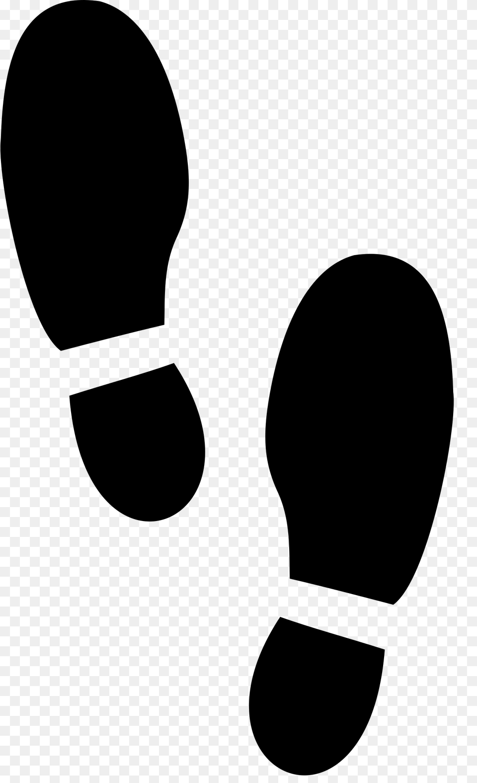 Shoe Print Clipart, Gray Png