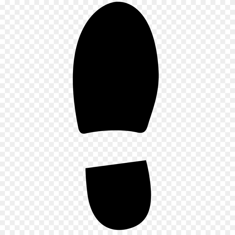 Shoe Print Transparent, Gray Png