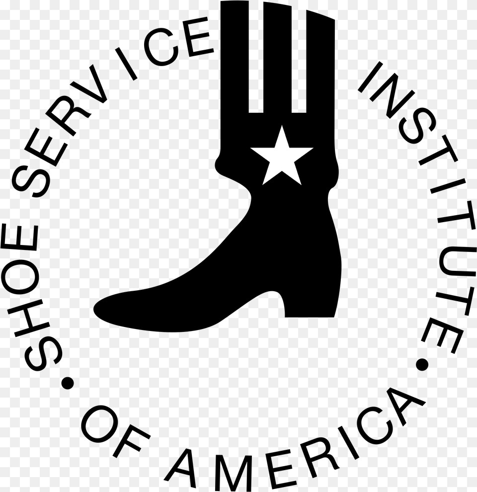 Shoe Service Institute Of America Logo Black And White Vector Graphics, Star Symbol, Symbol Png Image
