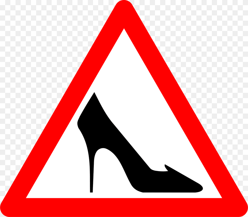 Shoe Traffic Sign Clipart, Clothing, Footwear, High Heel, Symbol Png