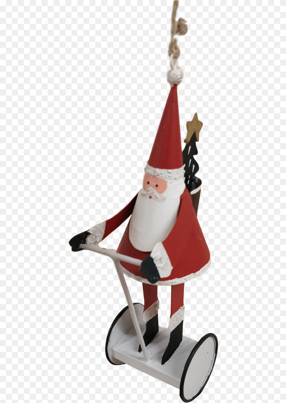 Shoeless Joe Christmas Tree Decoration Segway Santa Christmas Ornament, Clothing, Hat, Person Png
