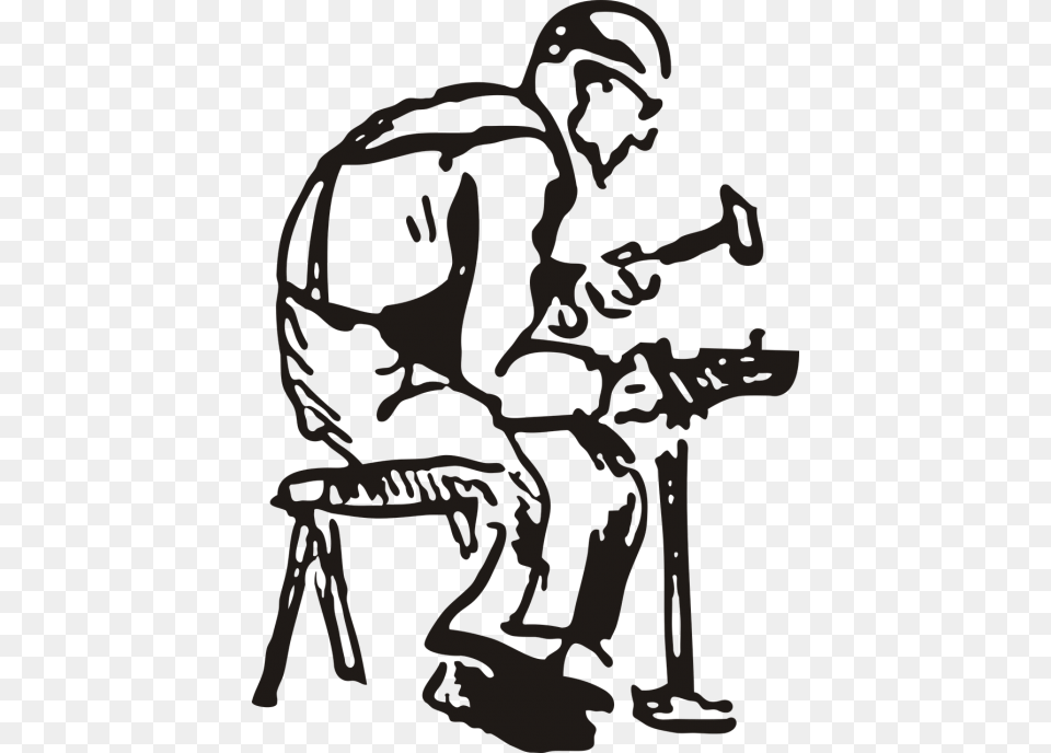 Shoemaker Drawing, Stencil, Person Free Png