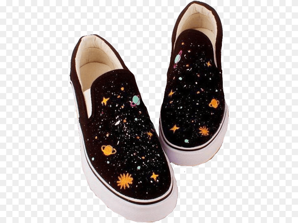 Shoes Aesthetic Aestheticclothes Vans Space Small Things To Paint On Black Converse, Clothing, Footwear, Shoe, Sneaker Png Image