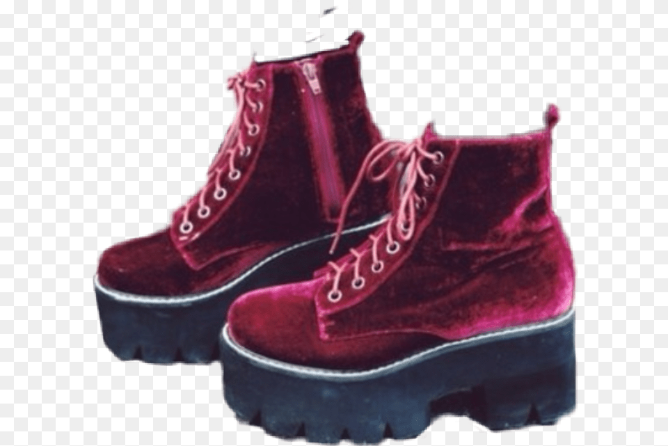 Shoes Aesthetic Red Boots Tumblr Work Boots, Clothing, Footwear, Shoe, Sneaker Png