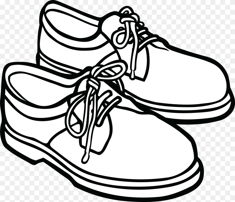 Shoes Black And White Clip Art, Clothing, Footwear, Shoe, Sneaker Png Image