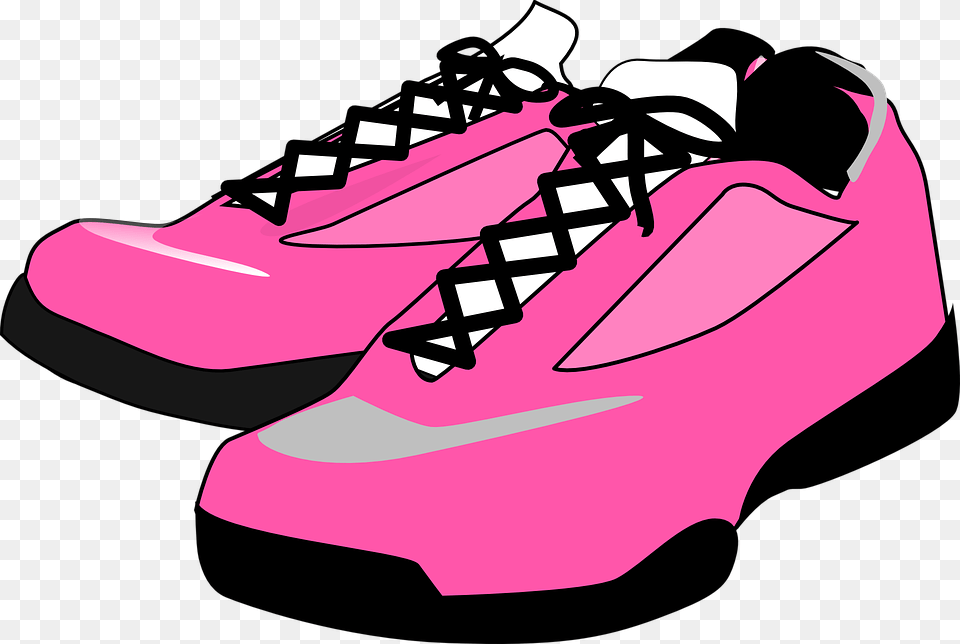 Shoes Boots Pink Lace Fastened Tied Leather Shoes Clip Art, Clothing, Footwear, Shoe, Sneaker Png Image