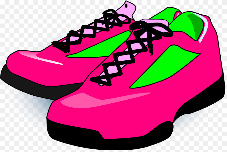 Shoes Sneakers Pink Footwear Fashion Female Shoes Clipart, Clothing, Shoe, Sneaker Png Image