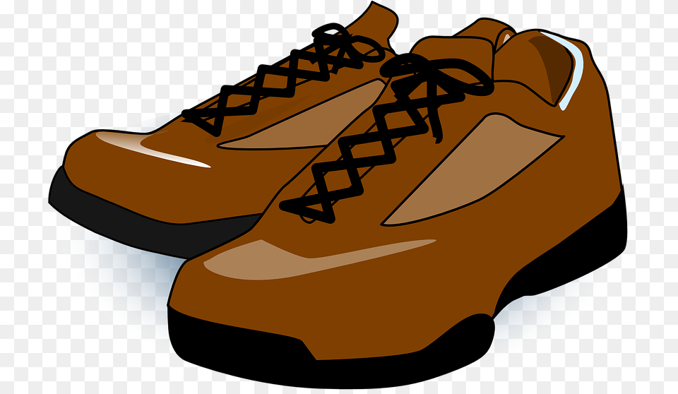 Shoes Sneakers Trainers Brown Trekking Walking Tennis Shoe Clipart Shoes, Clothing, Footwear, Sneaker Free Png Download