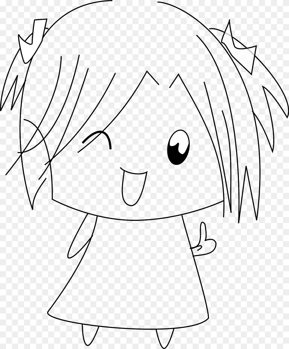 Shojo Anime Girl Outline Clipart, Book, Comics, Publication Free Png Download