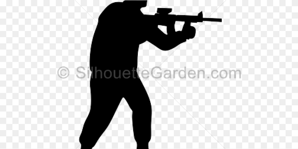 Shoot Rifle, Firearm, Weapon, Gun, Silhouette Free Transparent Png