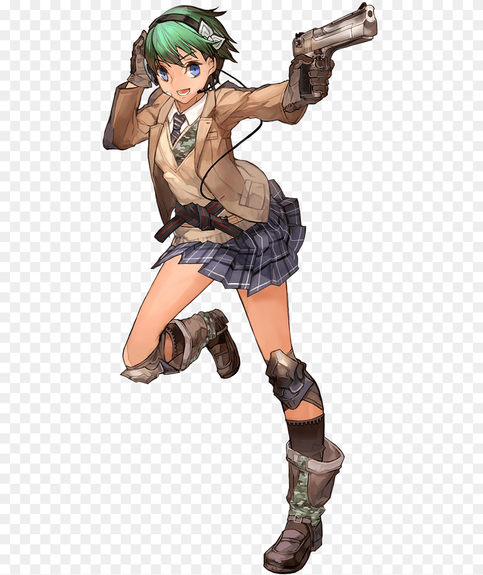 Shooting Girl Wikia Anime Girl Desert Eagle, Book, Comics, Publication, Handgun Free Png Download