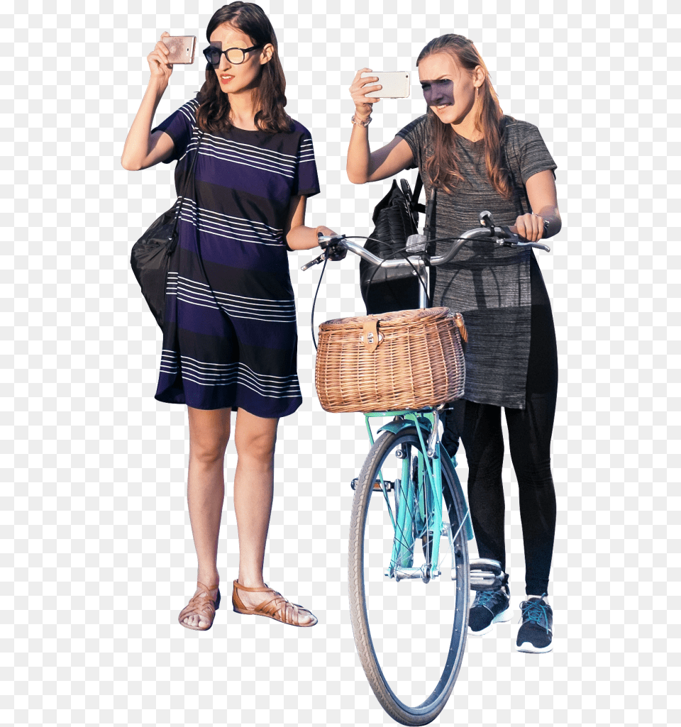 Shooting In The Sunset Image For People Bike Cutout, Accessories, Person, Woman, Handbag Free Png