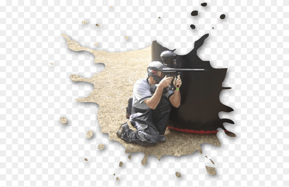 Shooting Player Gun Barrel, Adult, Male, Man, Paintball Png Image