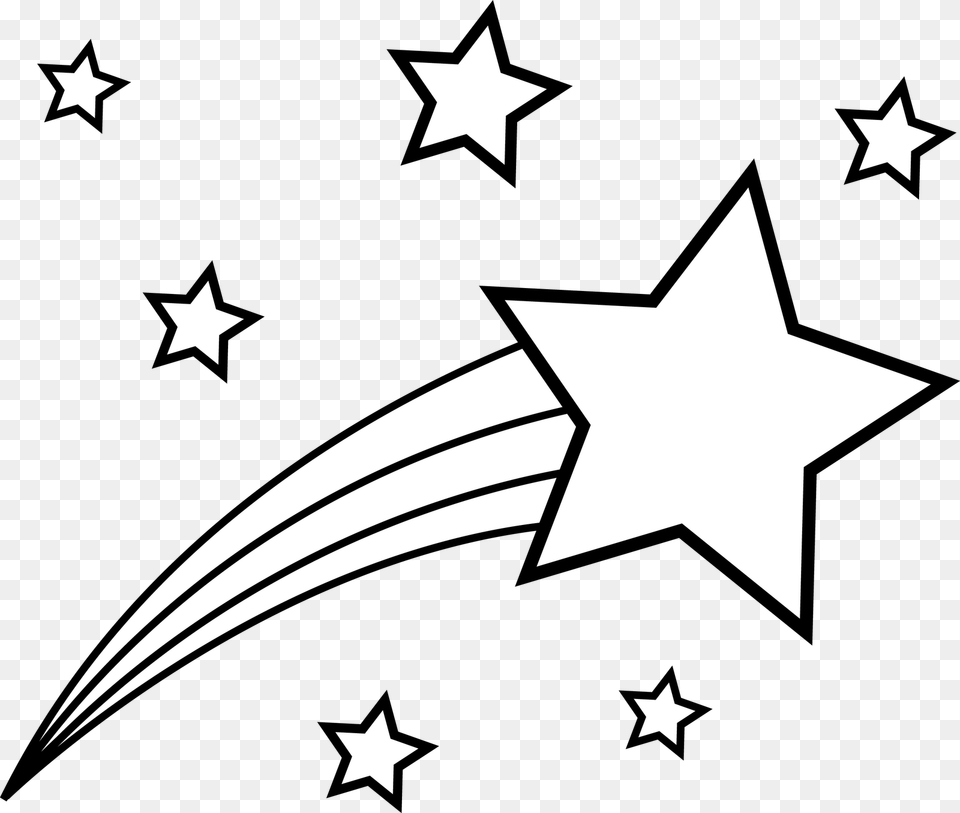 Shooting Star Clip Art Black And White, Star Symbol, Symbol Free Png Download