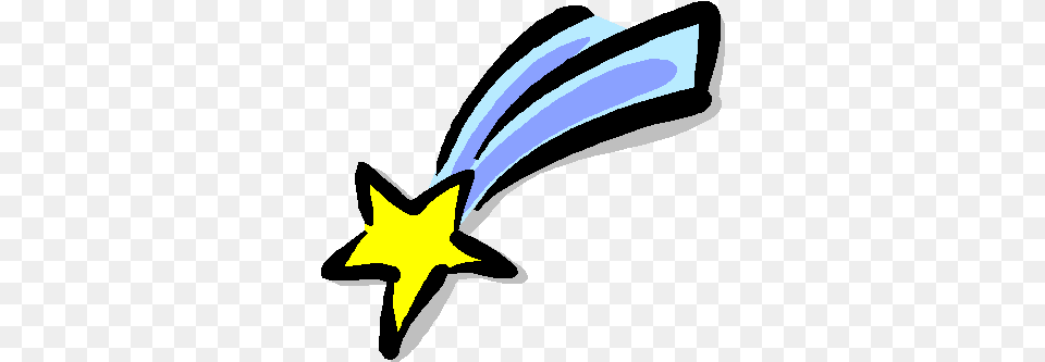 Shooting Star Clipart Blue Pictures Cartoon Clipart Shooting Star, Sword, Weapon, Person, Symbol Free Png Download