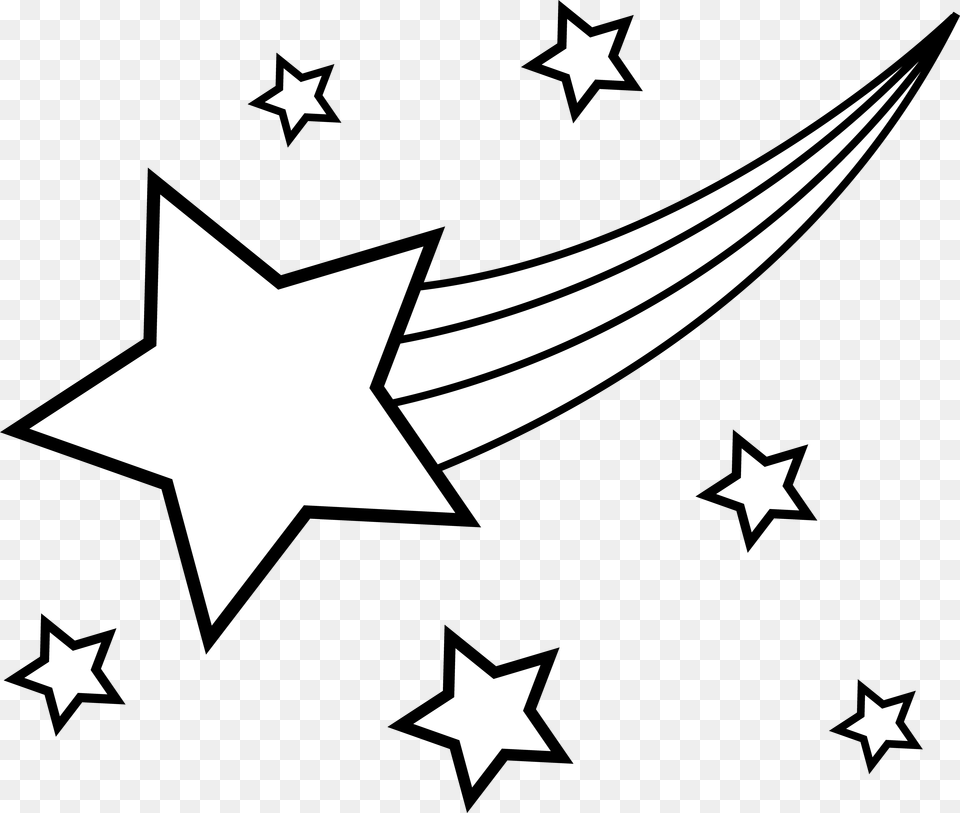 Shooting Star Clipart Clipartix Shooting Star Clipart Black And White, Symbol Free Transparent Png