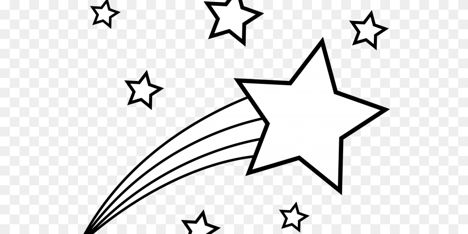 Shooting Star Clipart Cute, Star Symbol, Symbol, Blade, Dagger Free Png Download