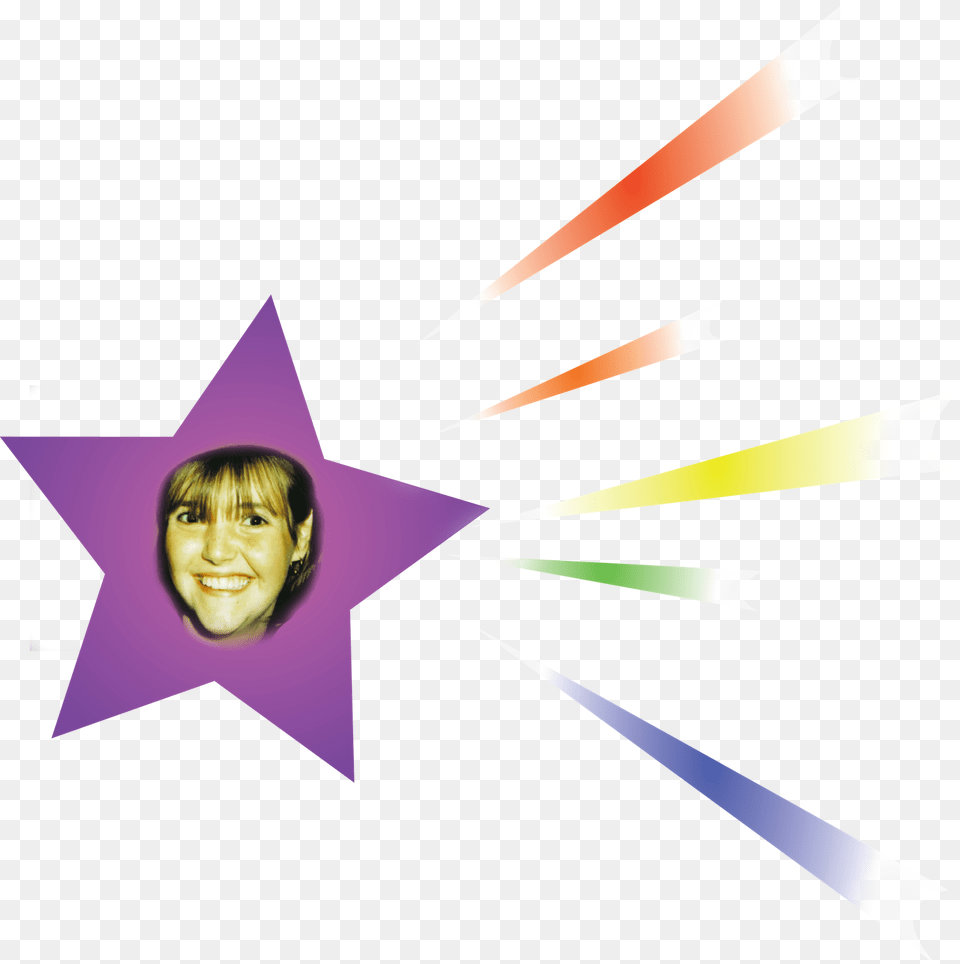 Shooting Star Clipart Rainbow Tatuajes De Estrellas, Symbol, Star Symbol, Purple, Lighting Free Png