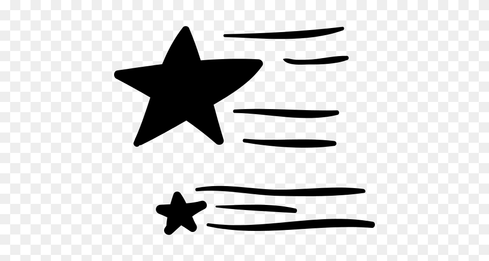 Shooting Star Icon, Gray Free Transparent Png
