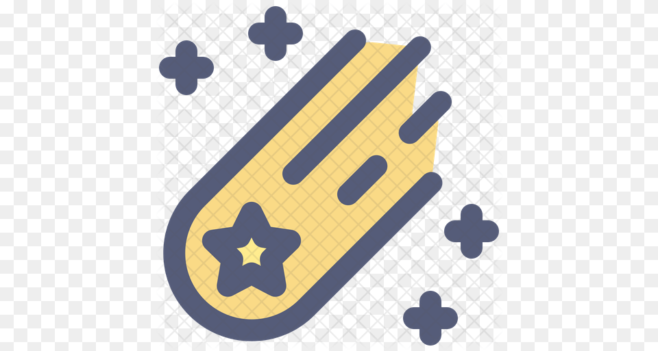 Shooting Star Icon Of Colored Outline Dot, Weapon, Blade, Clothing, Glove Png Image