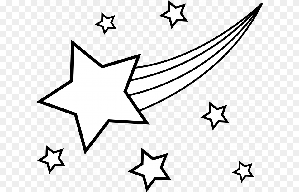 Shooting Star Printable, Star Symbol, Symbol, Animal, Fish Free Transparent Png