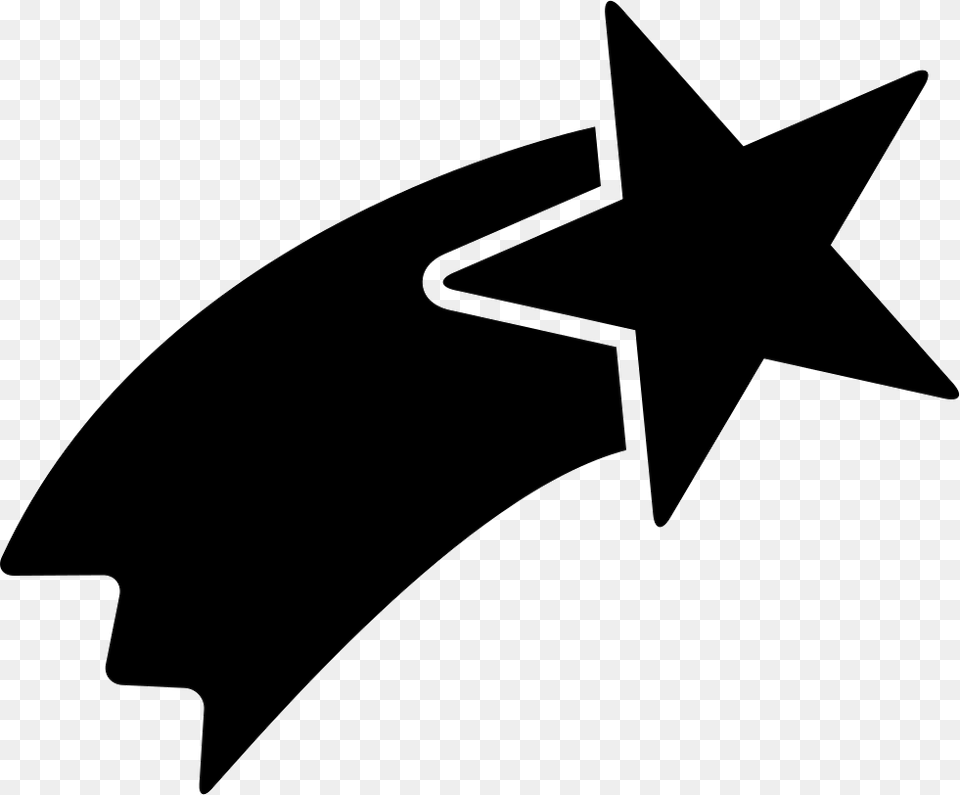 Shooting Star Shape Icon, Star Symbol, Symbol, Animal, Fish Free Png