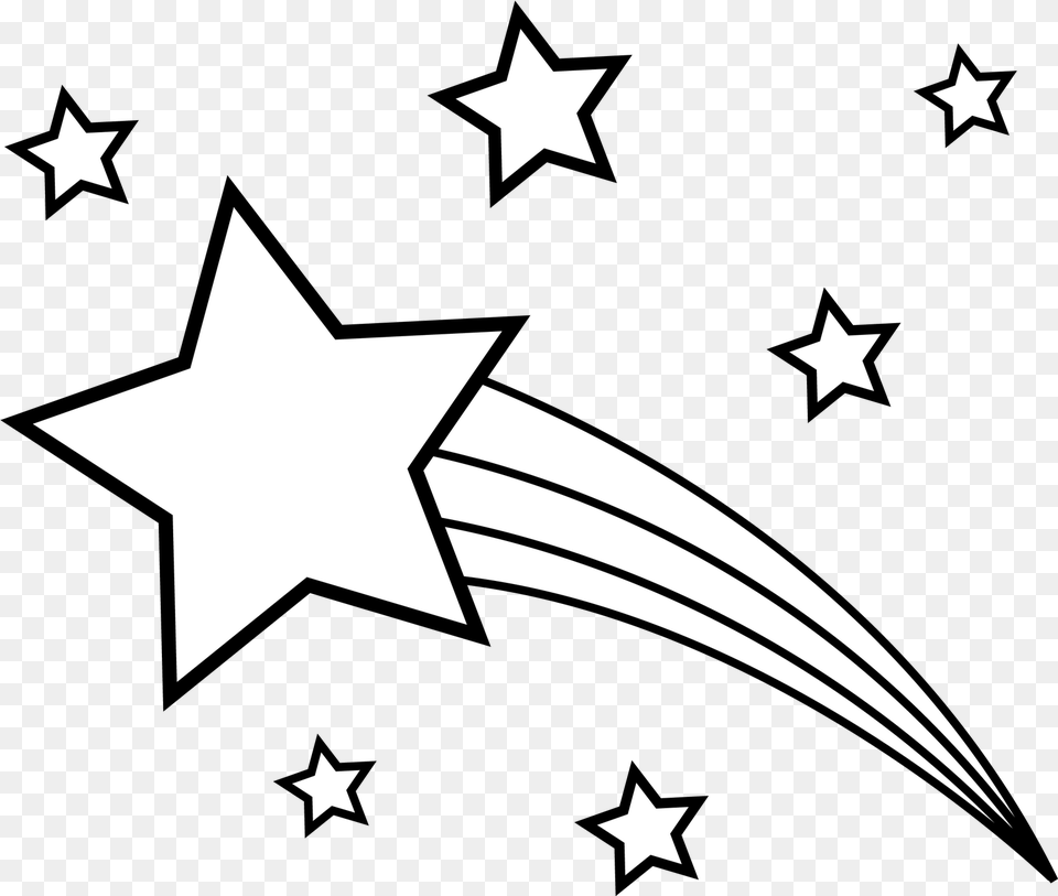 Shooting Star Shooting Stars Clipart Black And White, Star Symbol, Symbol Free Png Download