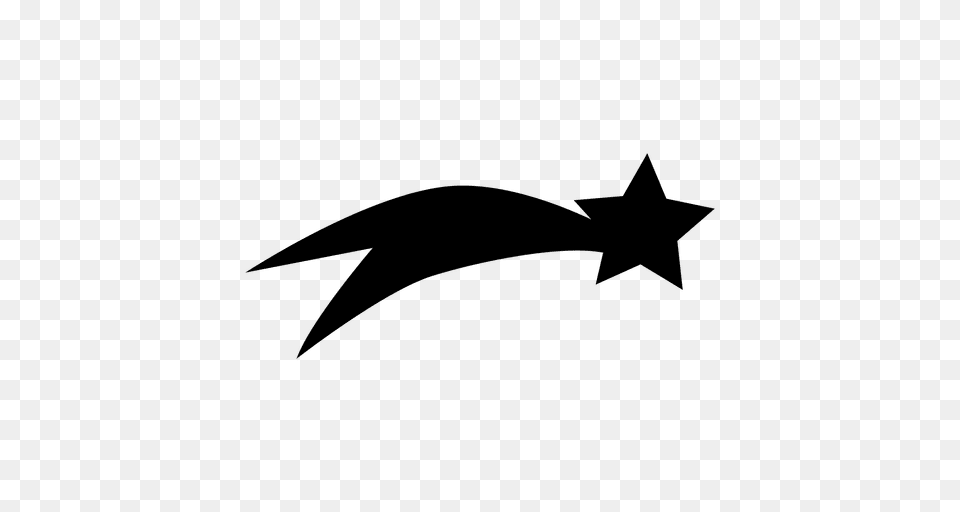 Shooting Star Silhouette, Symbol, Animal, Fish, Sea Life Free Png