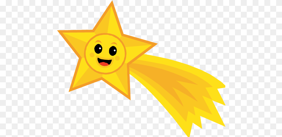 Shooting Stars Color Clip Art Shooting Star, Symbol, Star Symbol, Animal, Fish Free Png Download
