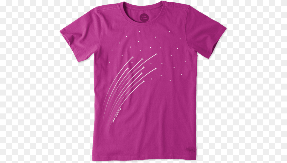 Shooting Stars Crusher Tee Life Is Good Shirts, Clothing, T-shirt, Shirt Png Image