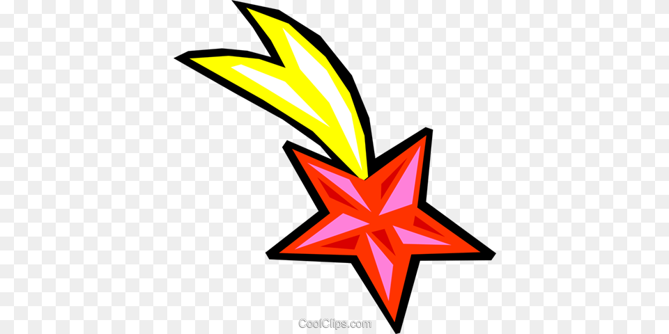 Shooting Stars Royalty Vector Clip Art Illustration, Star Symbol, Symbol, Animal, Fish Free Png Download