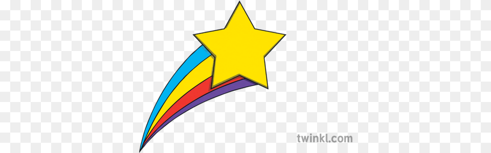 Shooting Stars With Rainbow Trails Variation 2 Decoration Shooting Star With Rainbow, Star Symbol, Symbol Free Transparent Png