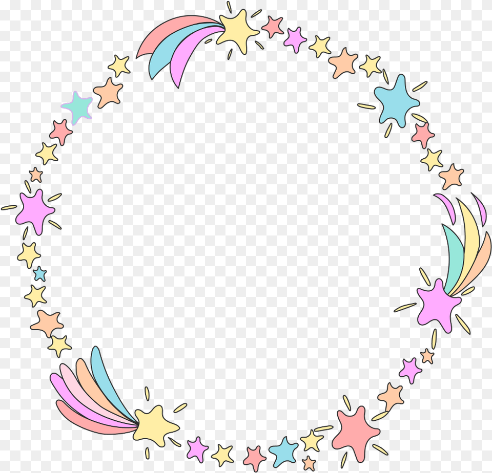 Shootingstar Colorful Frame Decor Embellis Circle Frame Unicorn, Baby, Person, Face, Head Png