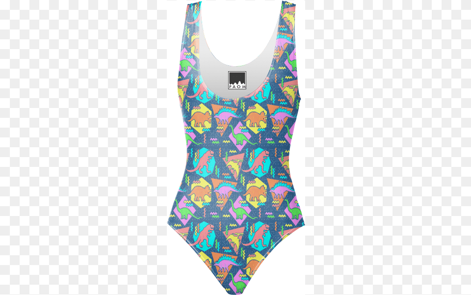 Shop 9039s Dinosaur Pattern One Piece Swimsuit By Chobopop Nineties Dinosaur Pattern Beach Towel By Chobopop, Clothing, Swimwear, Tank Top Free Png Download