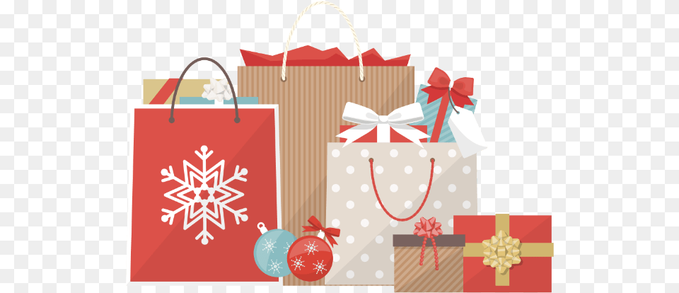 Shop All Gifts Christmas Shopping Banner Full Christmas Shopping Banner, Bag Free Transparent Png