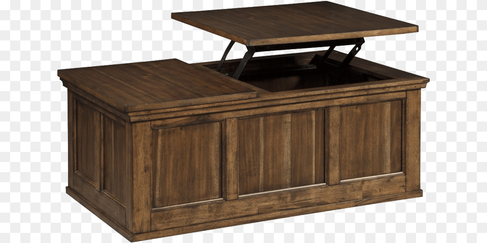 Shop Coffee Tables Ashley Furniture Lift Top Cocktail Table, Box, Crate, Wood, Hardwood Free Transparent Png