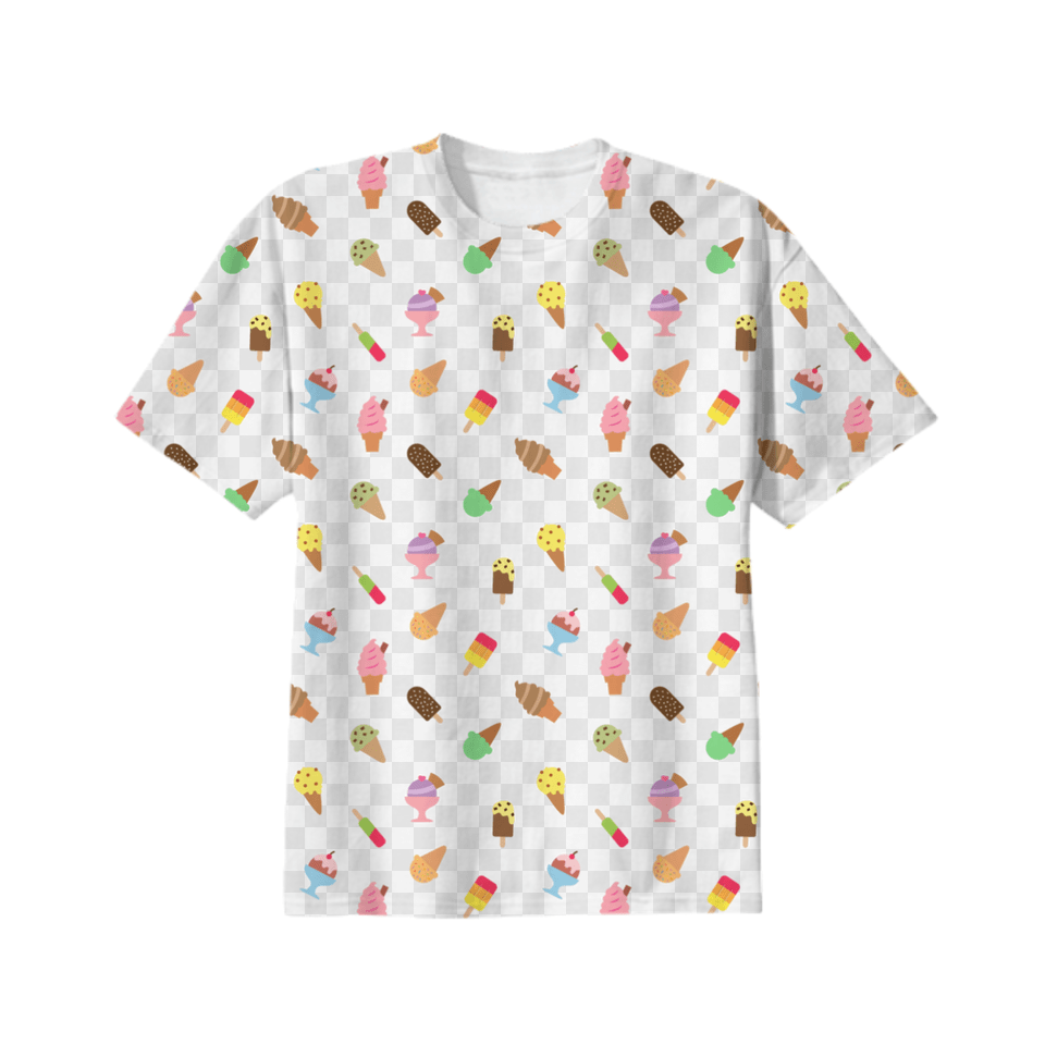 Shop Cool Ice Pattern For Summer Cotton T Shirt By Ses Buntes Eiscreme Muster Fr Babys Babyltzchen, Clothing, T-shirt, Blouse Free Transparent Png