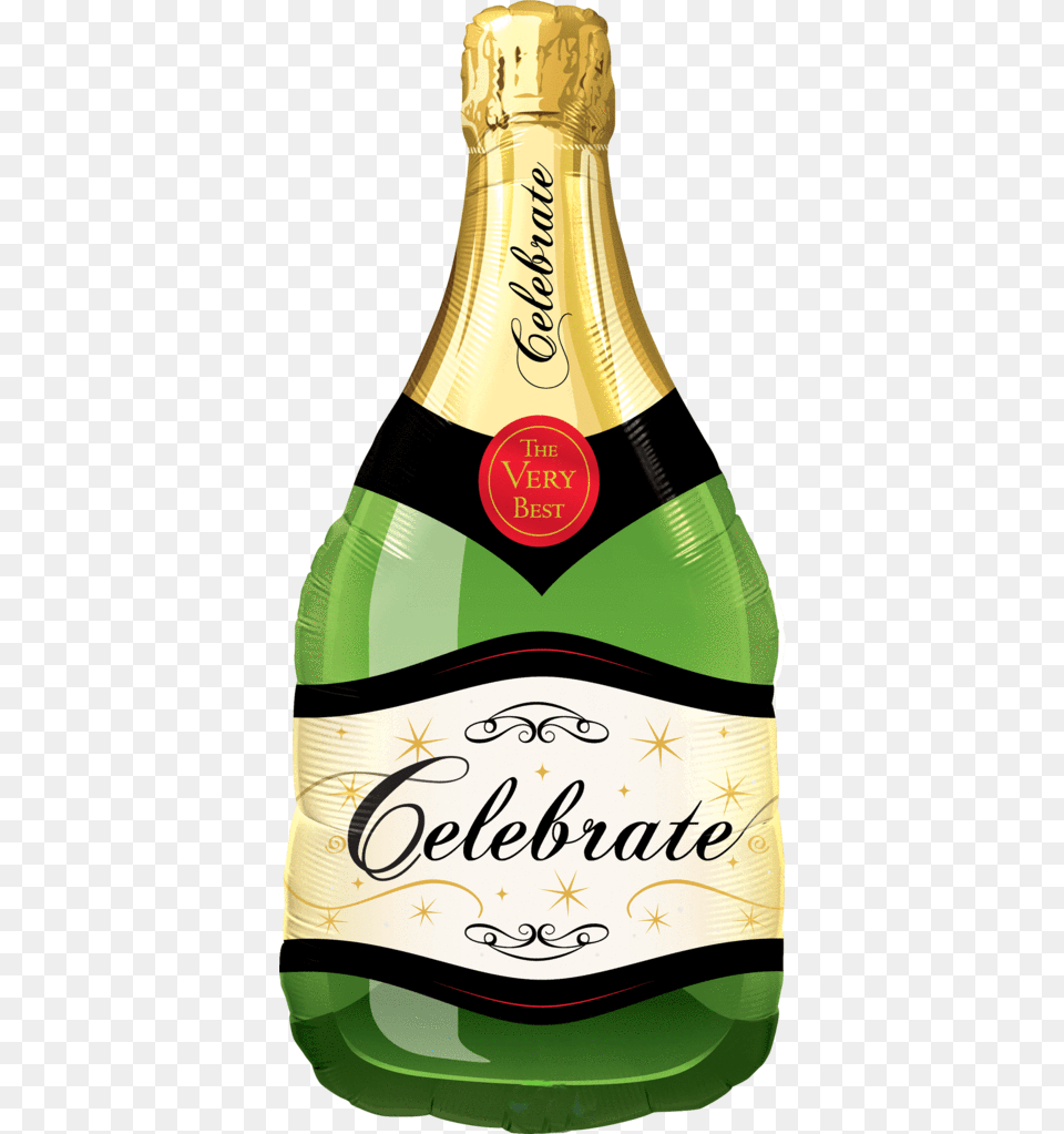 Shop Jumbo Champagne Bottle Celebrate Balloon, Alcohol, Beverage, Beer, Liquor Free Png