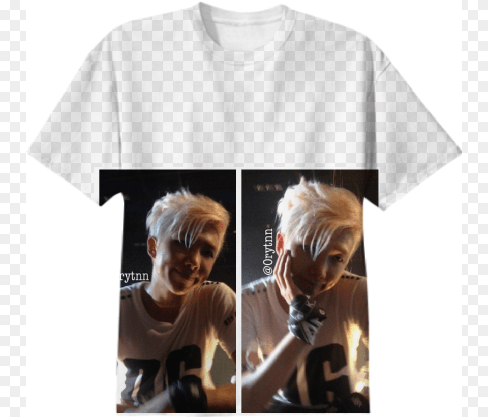 Shop Namjoon Looking At You Passive Aggressively Cotton White T Shirt, T-shirt, Clothing, Adult, Person Free Png Download