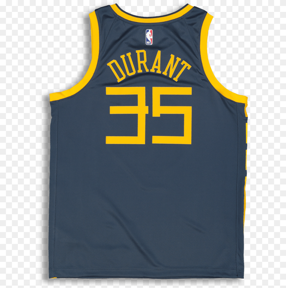 Shop Nike Golden State Warriors Kevin Durant 35 City Sports Jersey, Clothing, Shirt, Person, Vest Free Png