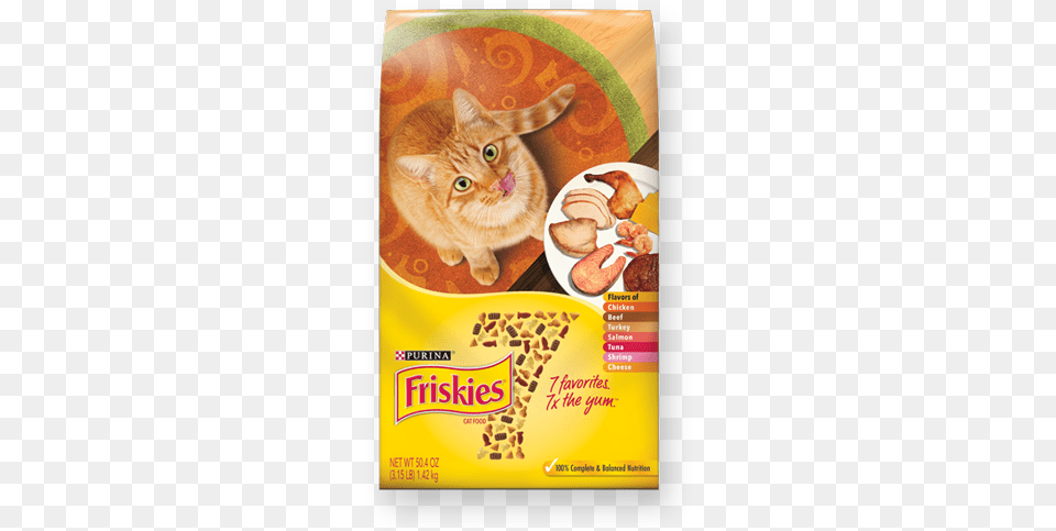 Shop Now Purina Friskies 7 Cat Food 12 Oz Pouch, Advertisement, Poster, Animal, Mammal Free Transparent Png